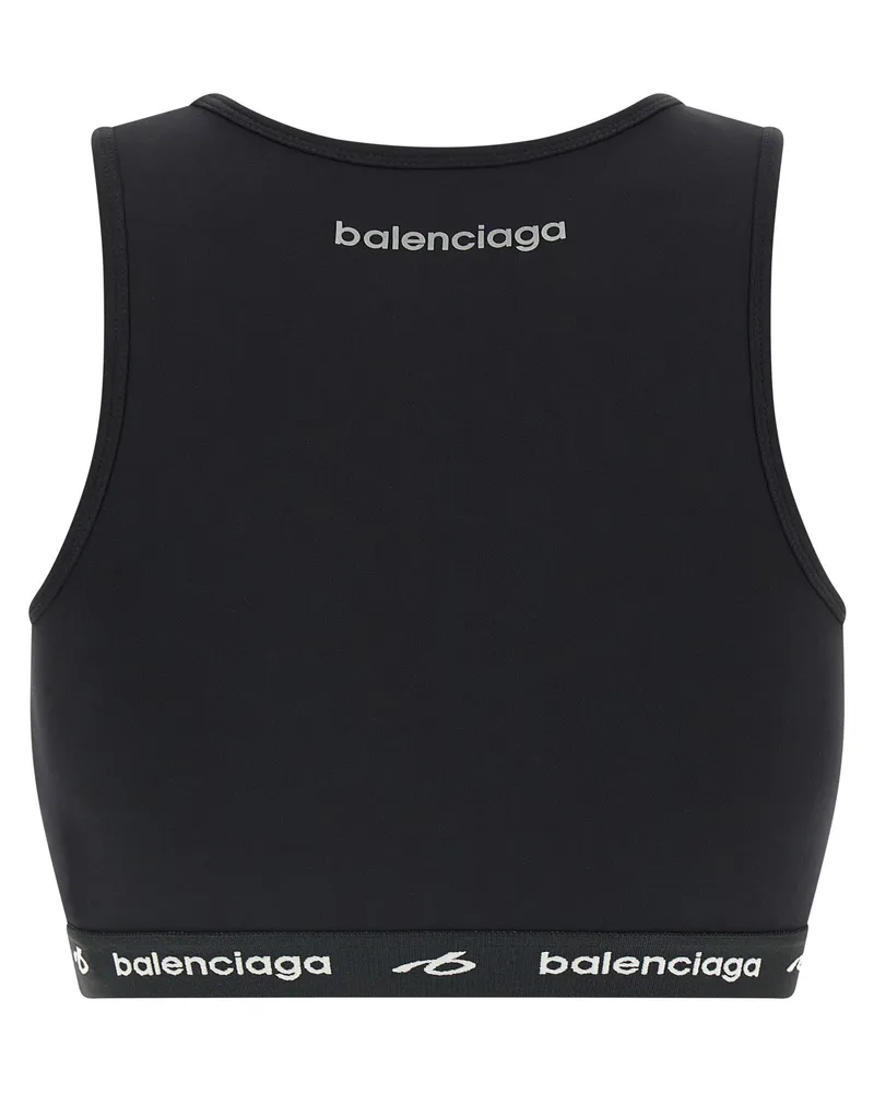 Balenciaga Women Black Polyamide Sport Bra Clothing Black