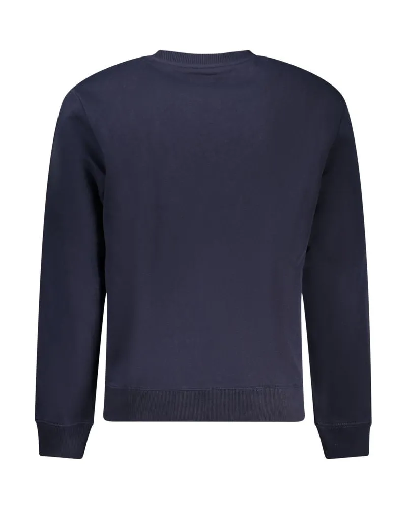 Napapijri Logo-Embroidered Cotton Sweatshirt — Navy Navy