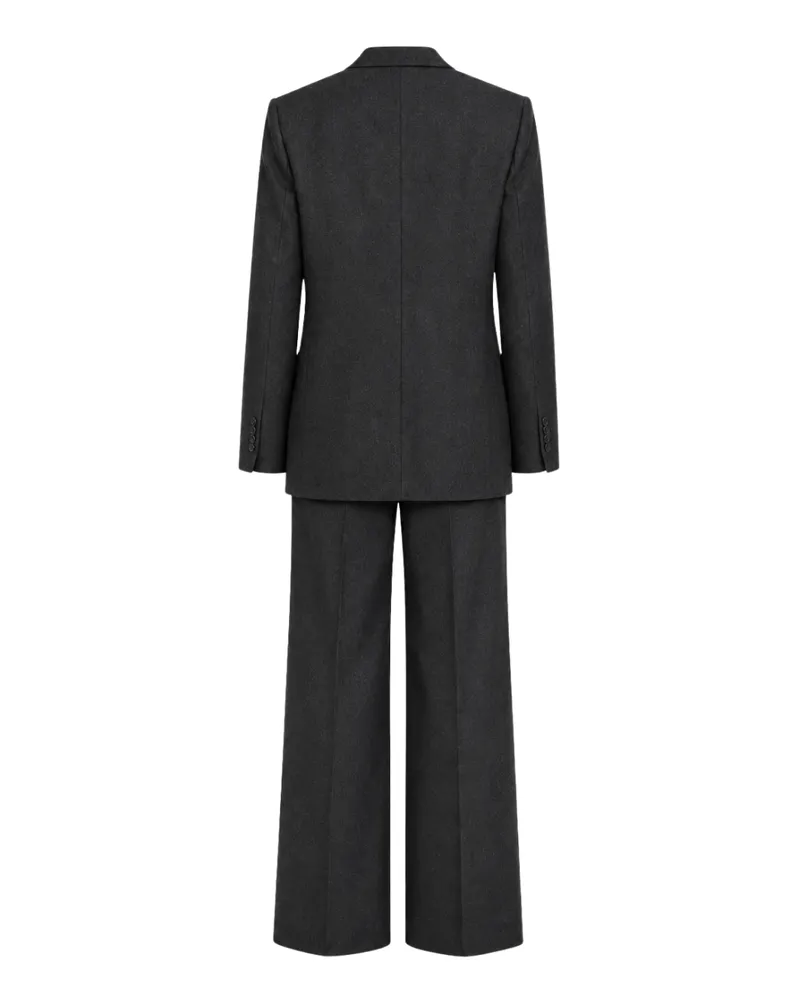 Victoria Beckham Women's Suit Dark Grey Wool Dress Gray