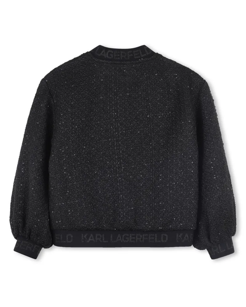 Karl Lagerfeld Tailored Polyester Jacket — Black Black