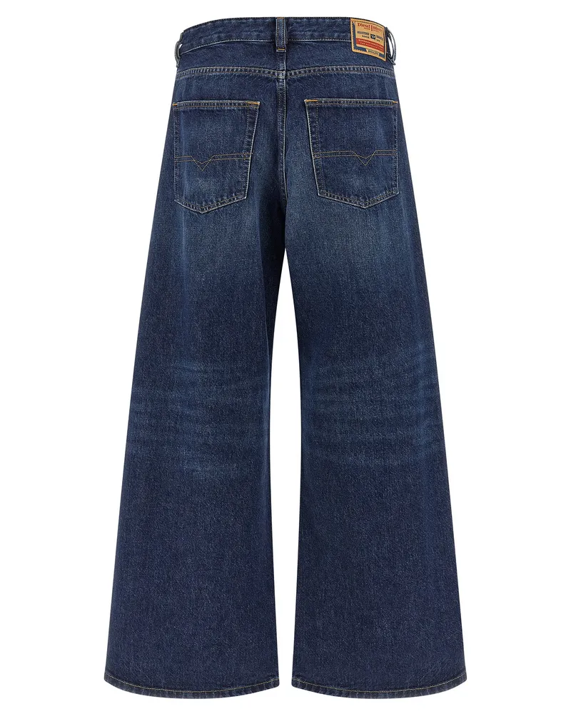 Diesel Stone-Washed Cotton Denim Jeans — Blue Blue