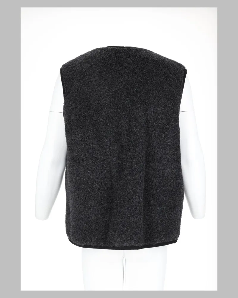 Amish Yellowstone Sherpa Gilet — Black Black