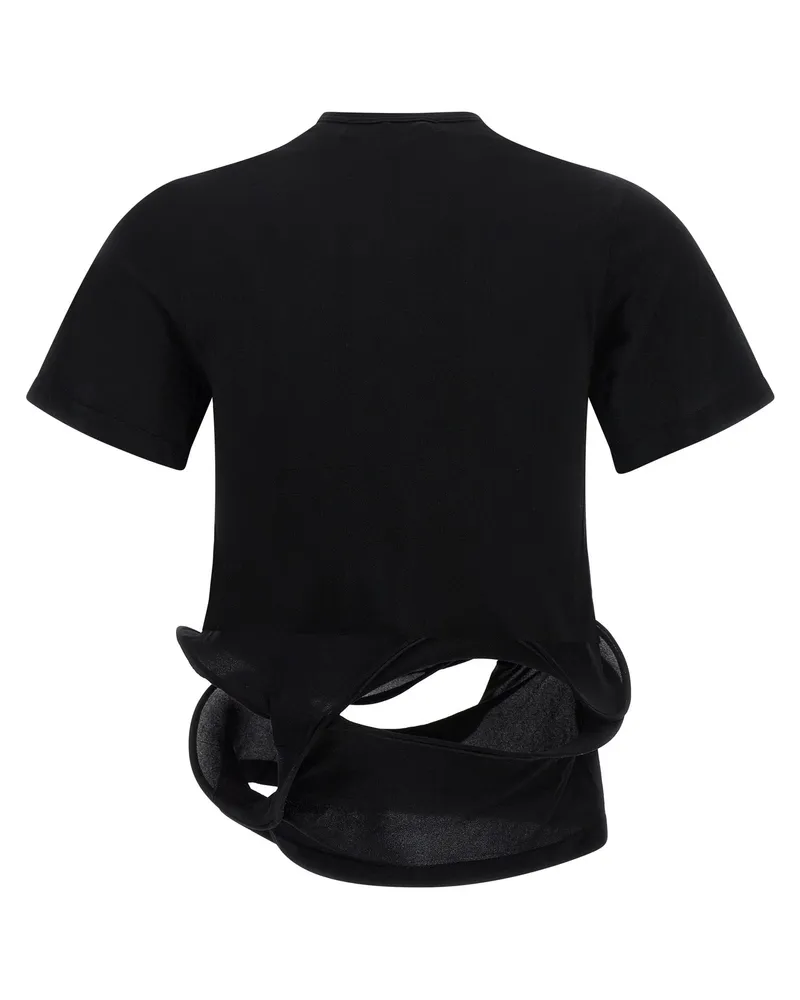 Junya Watanabe Women's Black Nylon T-Shirt Black