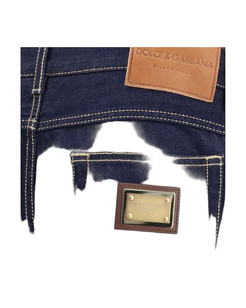 Dolce & Gabbana Men Blue Cotton Jeans Denim Clothing Navy