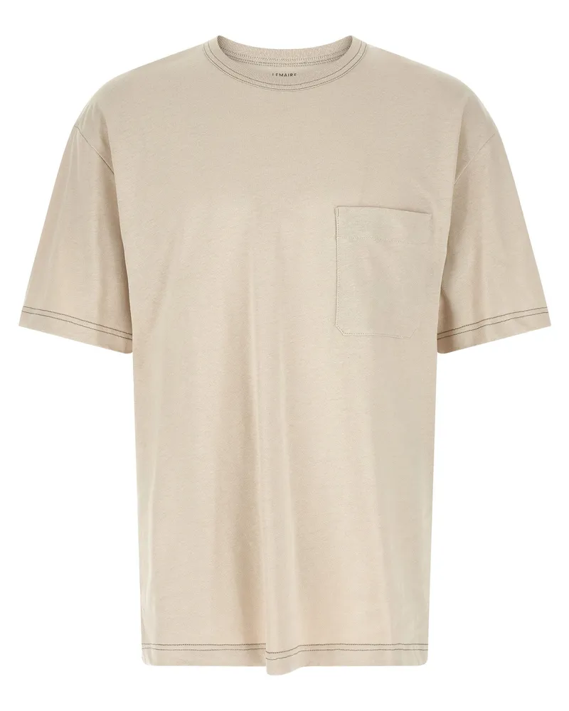 Christophe Lemaire Cotton-Linen Blend T-Shirt — Beige Beige