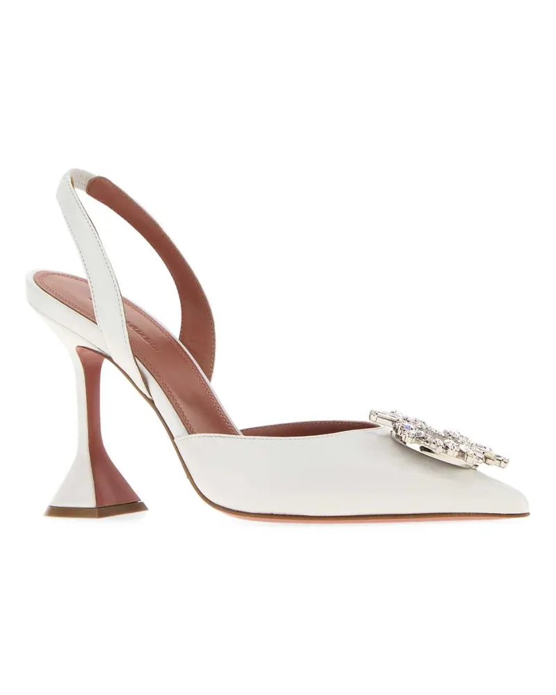 Amina Muaddi Slingback Heel — White White