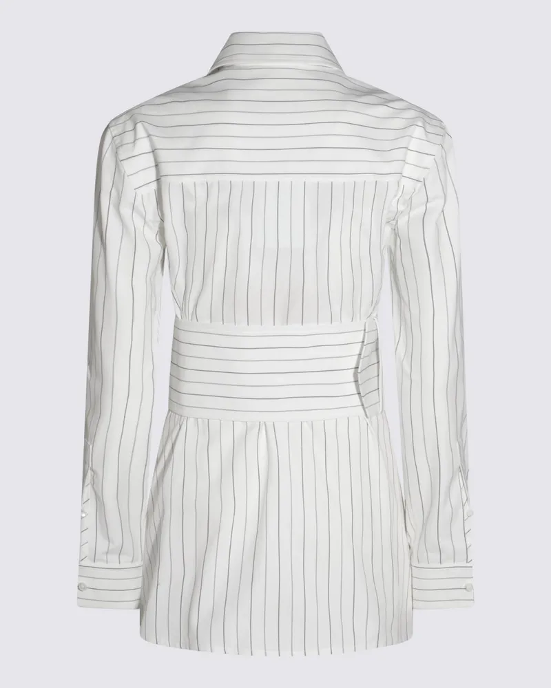 Burberry Women's Shirts String-Coal _co String/coal White