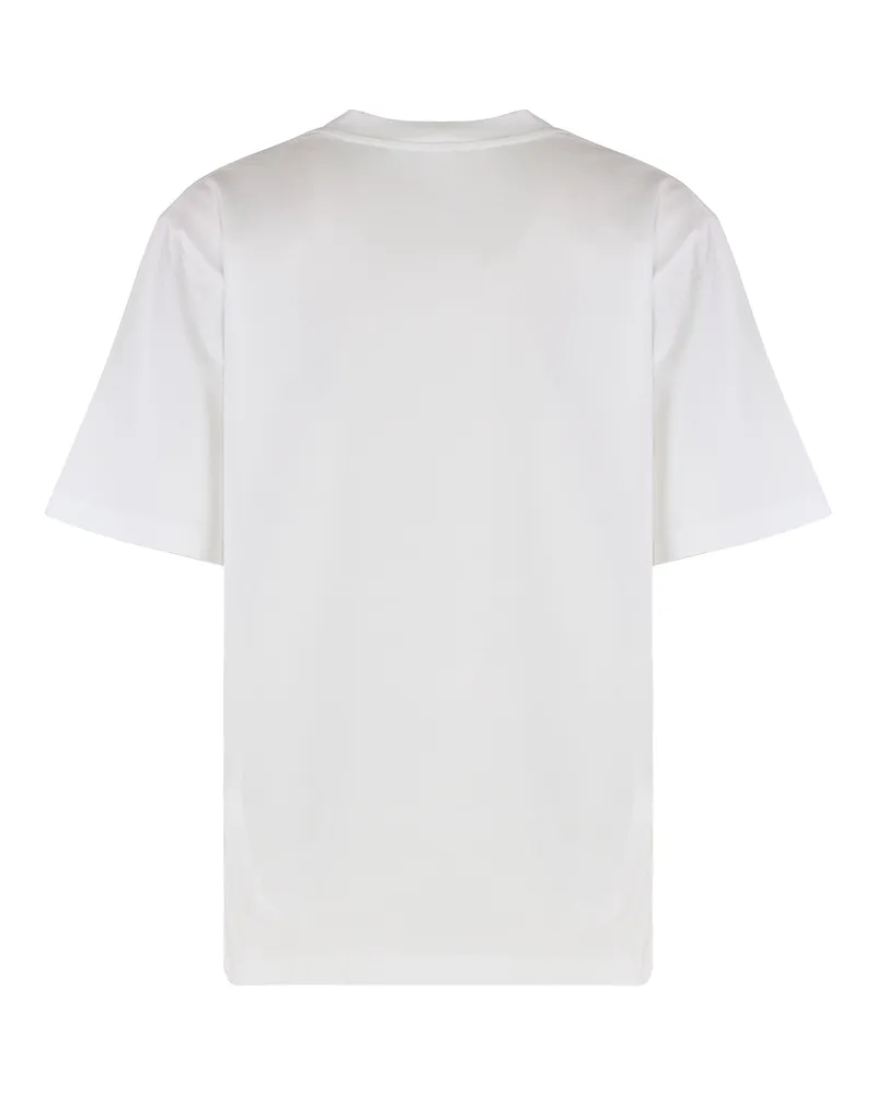 Maison Margiela Women's T-Shirt Crew Neck Optic White Cotton T-Shirts & Jerseys White