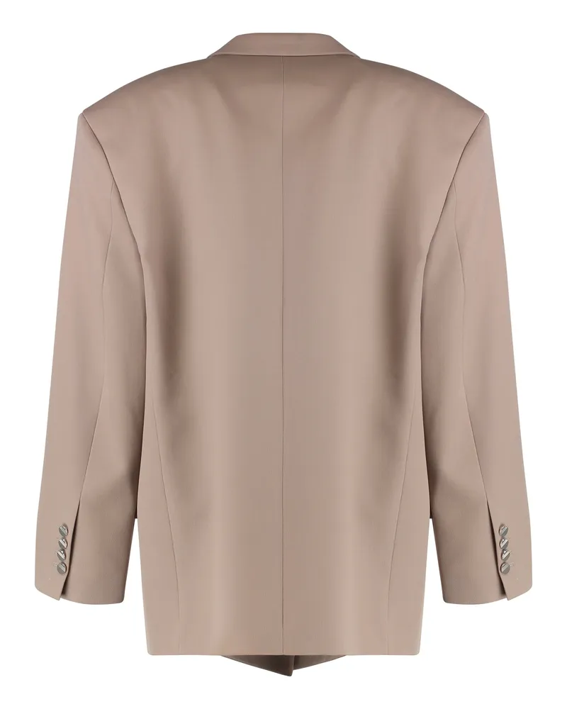 ATTICO Women's Single-Breasted Virgin Wool Jacket Pink Blazers Pink