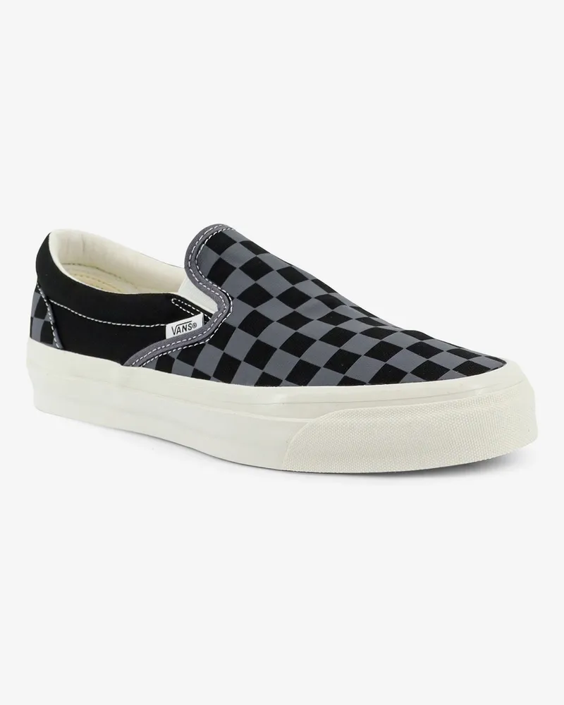 Vans Men's Slip-On Lx Classic Grey Canvas Canvas-Rubber Trainers Canvas/rubber Sneaker Gray