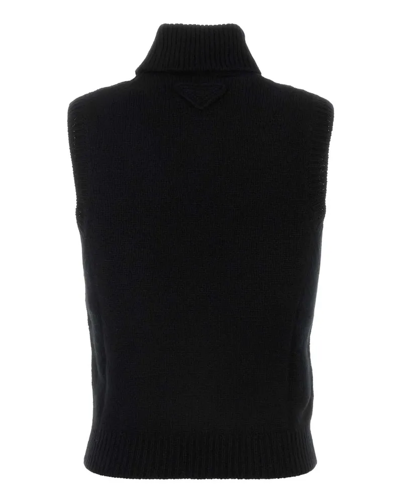 Prada Women's Black Cashmere Vest Nero Maglieria Black