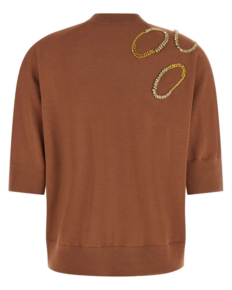 Dries van Noten Women's Brown Merino Wool Cardigan Clothing Brown