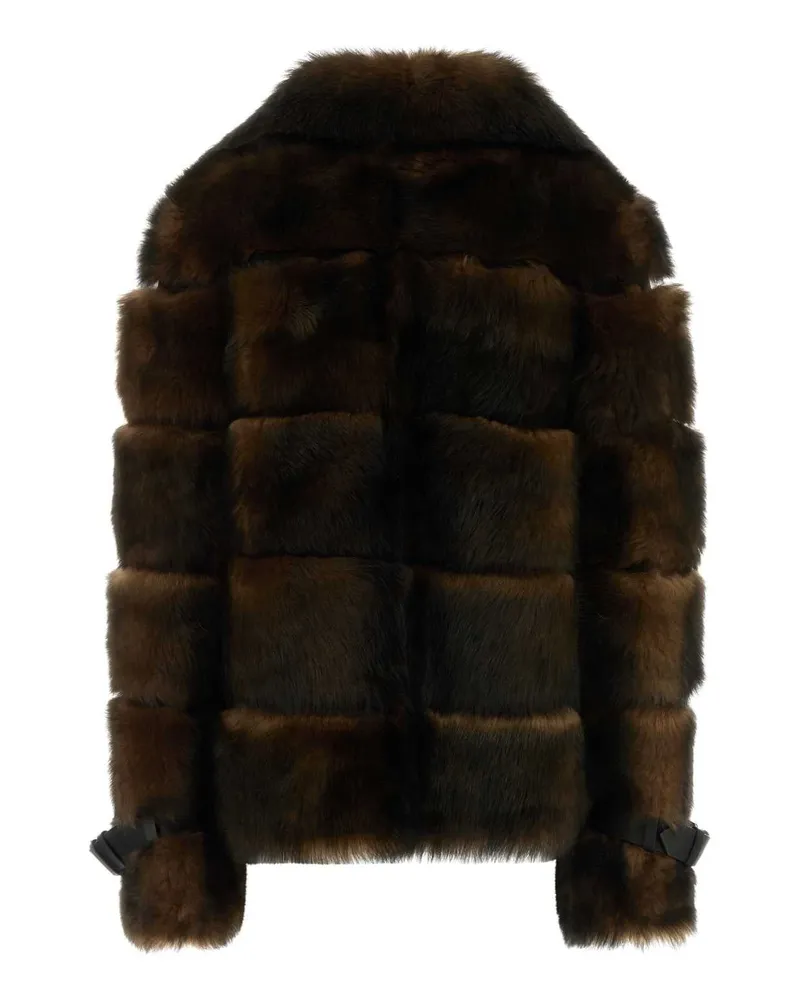 Fendi Women's Brown Fur Black Exterior: Shearling Pellicce Brown