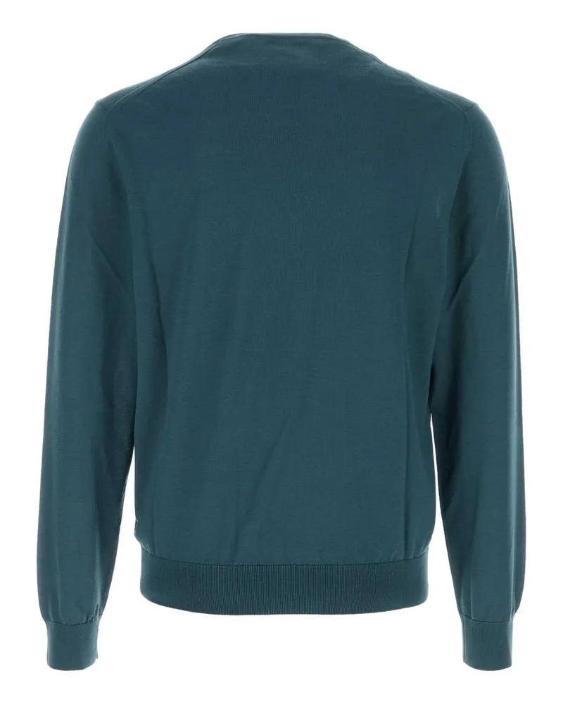 Prada Virgin Wool Crew Neck Sweater — Green Green