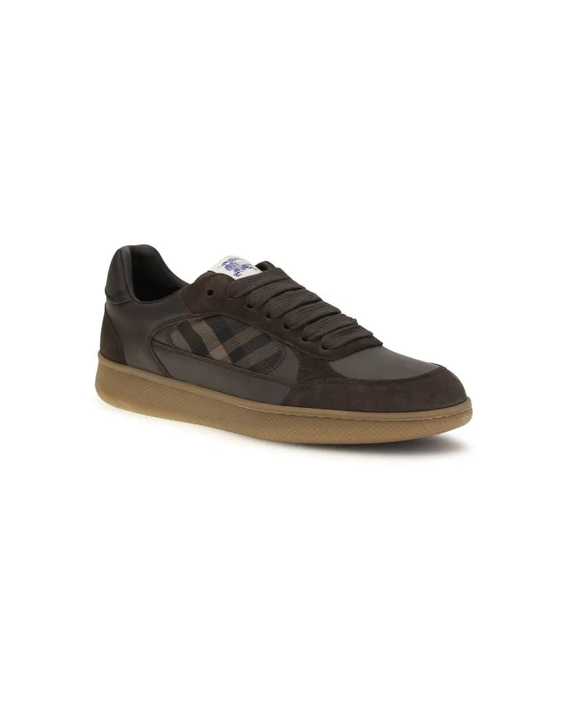 Burberry Terrace Check Sneakers — Brown Brown