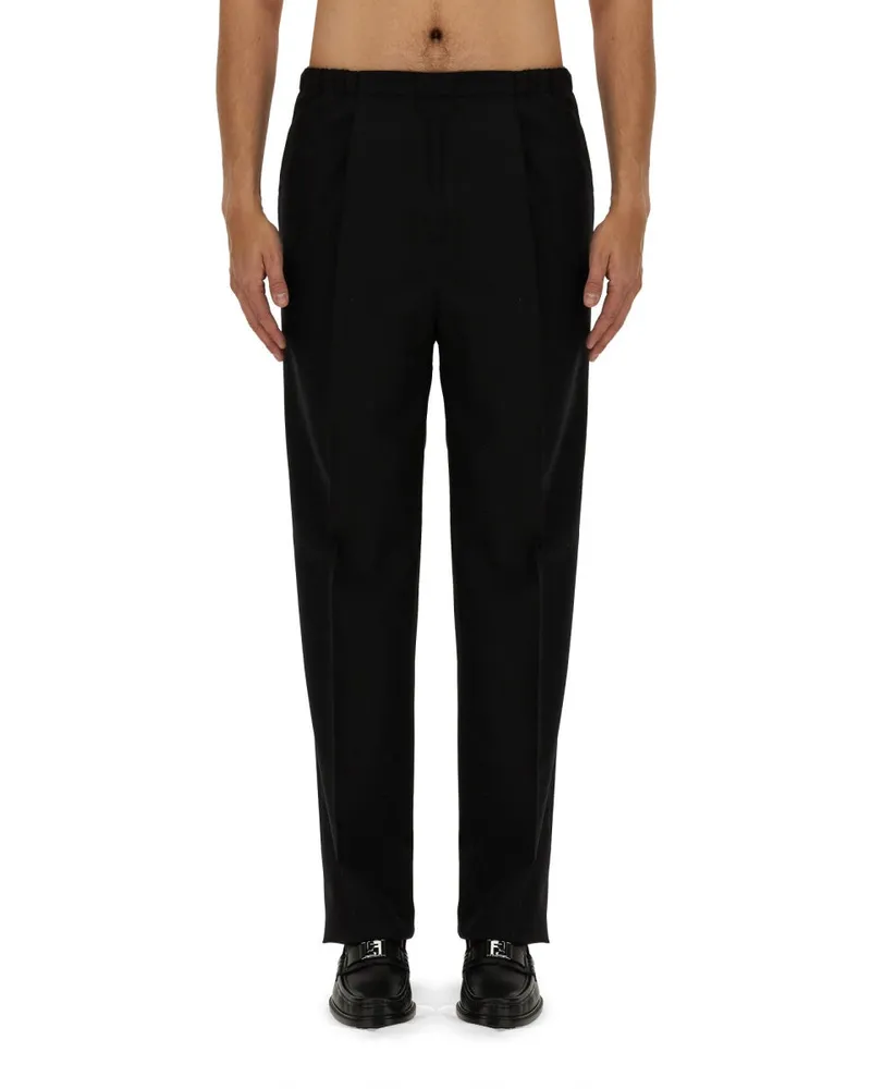 Fendi Virgin Wool Trousers — Black Black