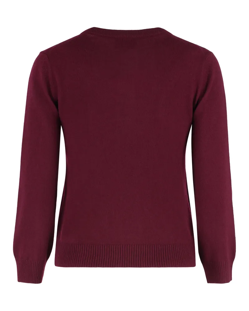 Ganni Women's Wool And Cashmere Cardigan Cardigans Sweater Burgundy