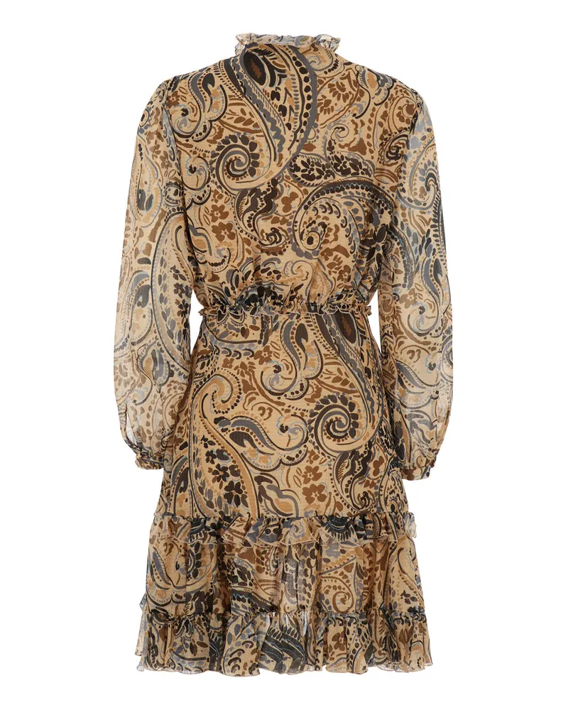 Etro Women's Mini Dress Beige Polyester Beige