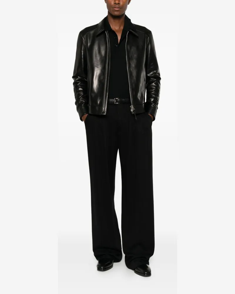 Tom Ford Men's Jacket Lambskin Black Black
