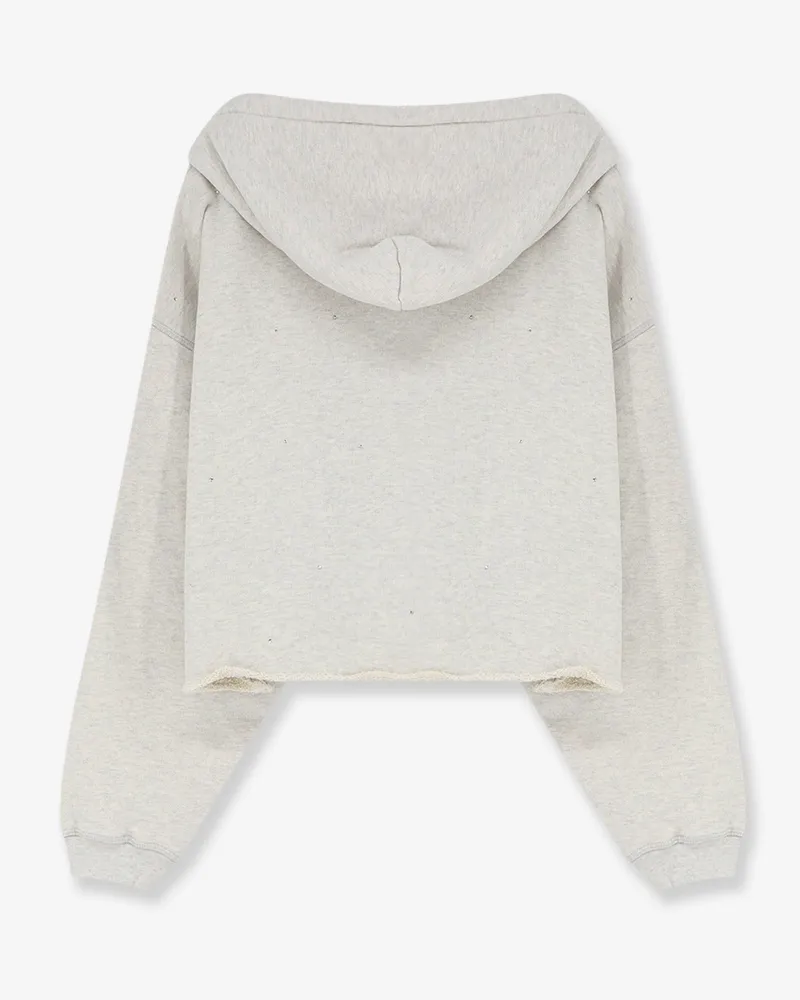 Golden Goose Women's Crop Sweatshirt Cotton Grey Sweatshirts Sweater Gray