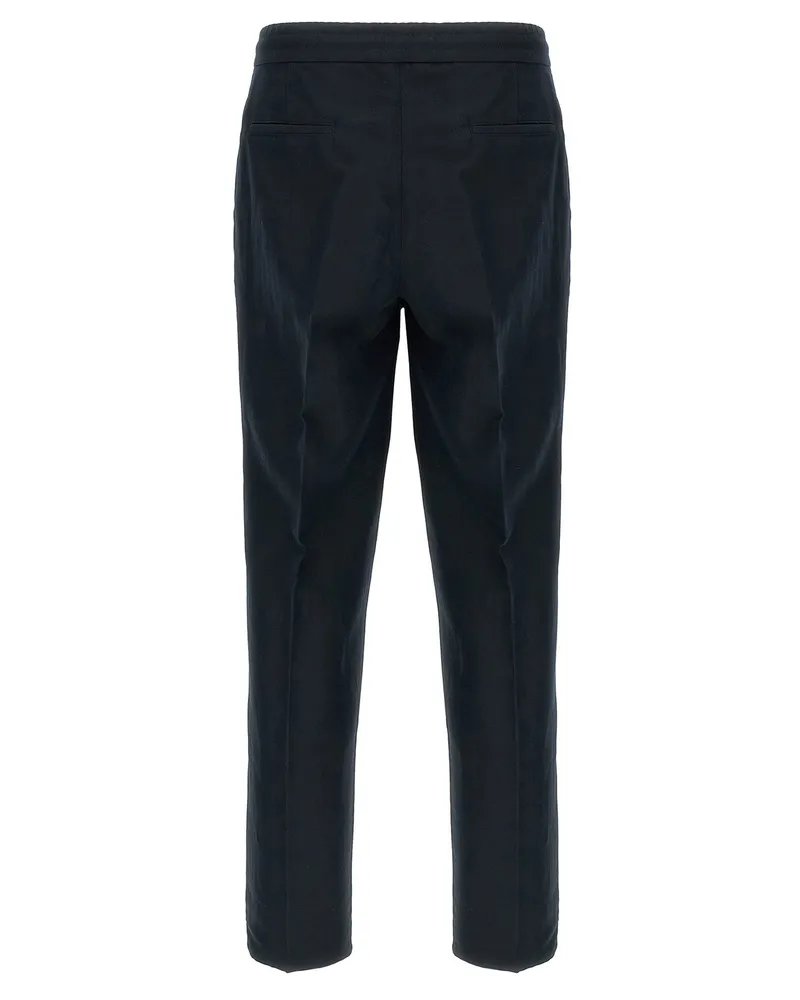 Brunello Cucinelli Linen Blend Trousers — Black Black