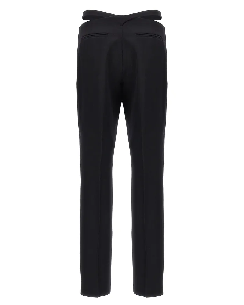 ATTICO Women's Black Virgin Wool Dress Pants Black