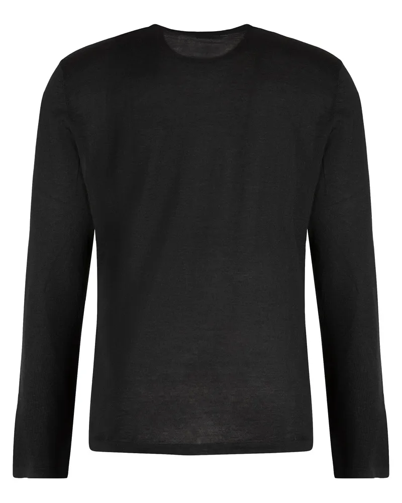 Le Kasha 1918 Men's Crew-Neck Cashmere Sweater Black Sweatshirts Black