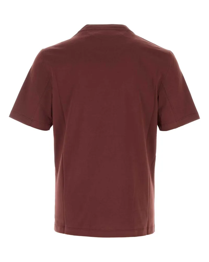 Brunello Cucinelli Cotton T-Shirt — Burgundy Burgundy