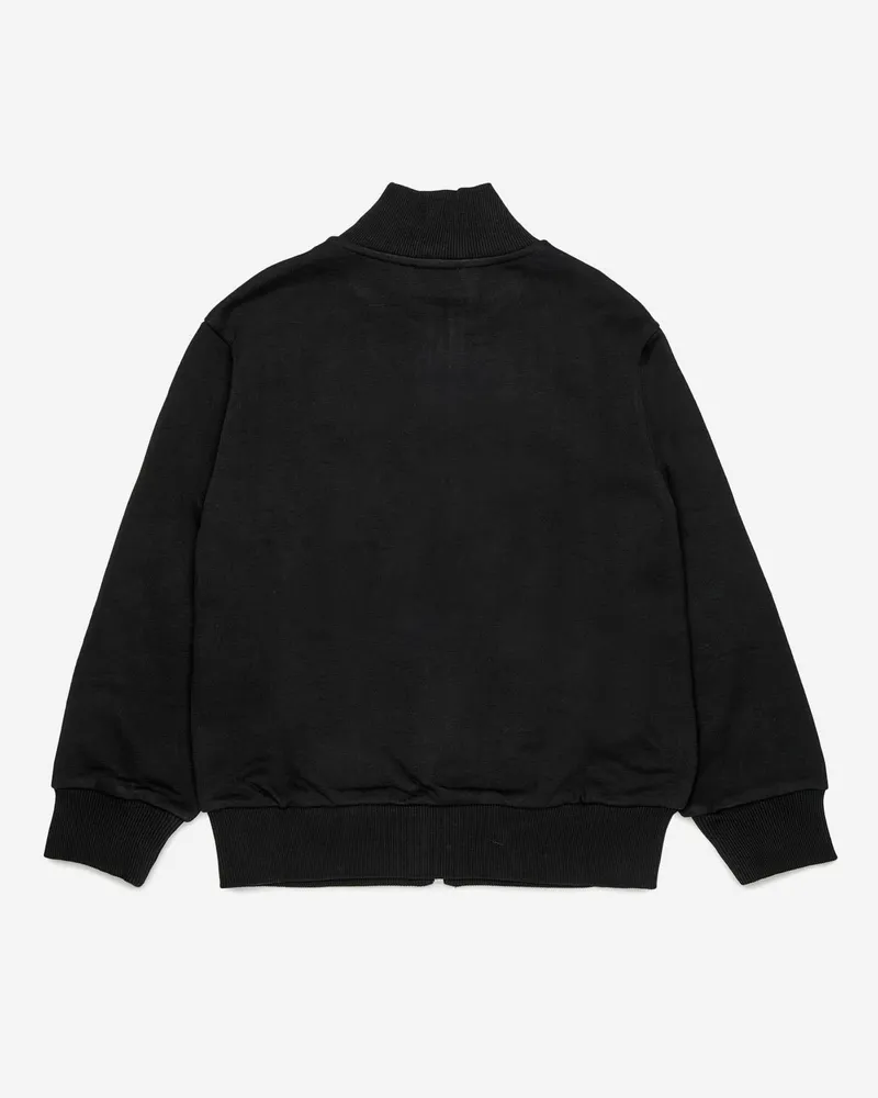 Diesel Boys' Cotton Sweatshirt With Logo And Zip Black Hoods & Sweatshirts Black