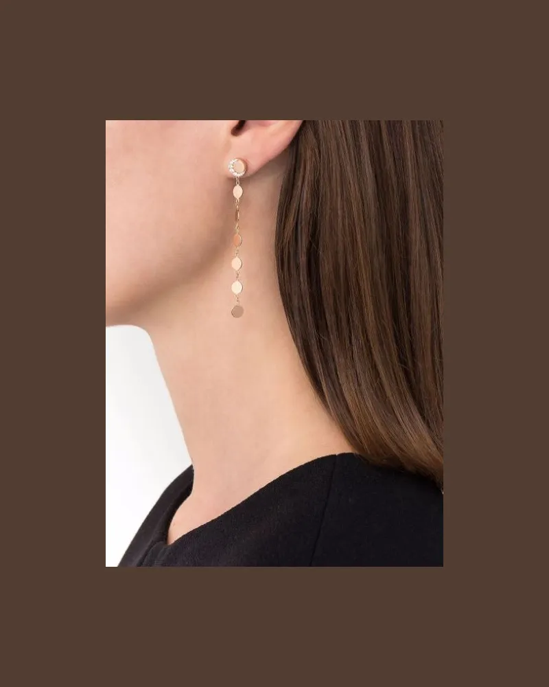 Pasquale Bruni Women's 18kt Rose Gold Luce Diamond Drop Earrings Continuty Rose