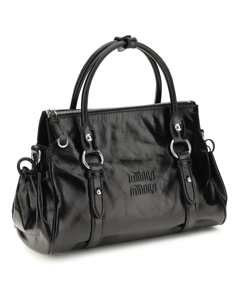 Miu Miu Women's Leather Handbag Calf Black Handbags Hand Bags Black