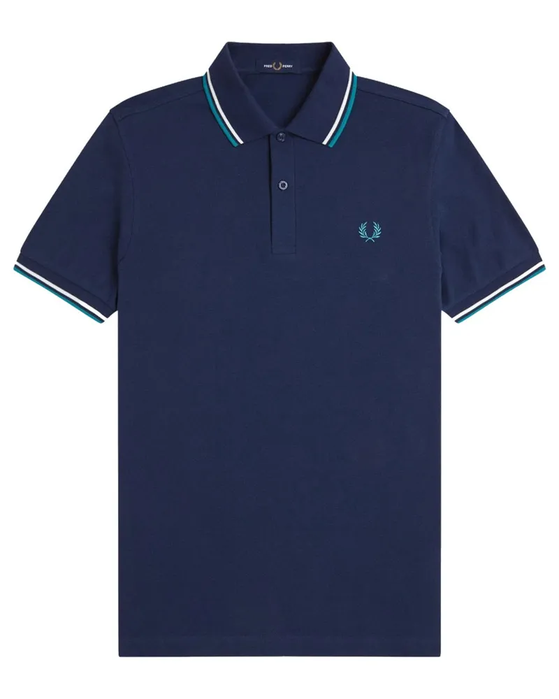 Fred Perry Cotton Polo Shirt — Blue Blue