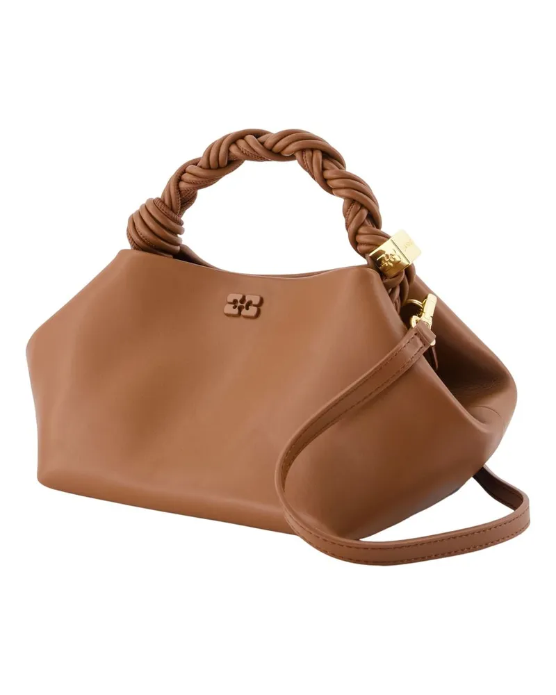Ganni Bou Small Butter Shoulder Bag — Brown Brown