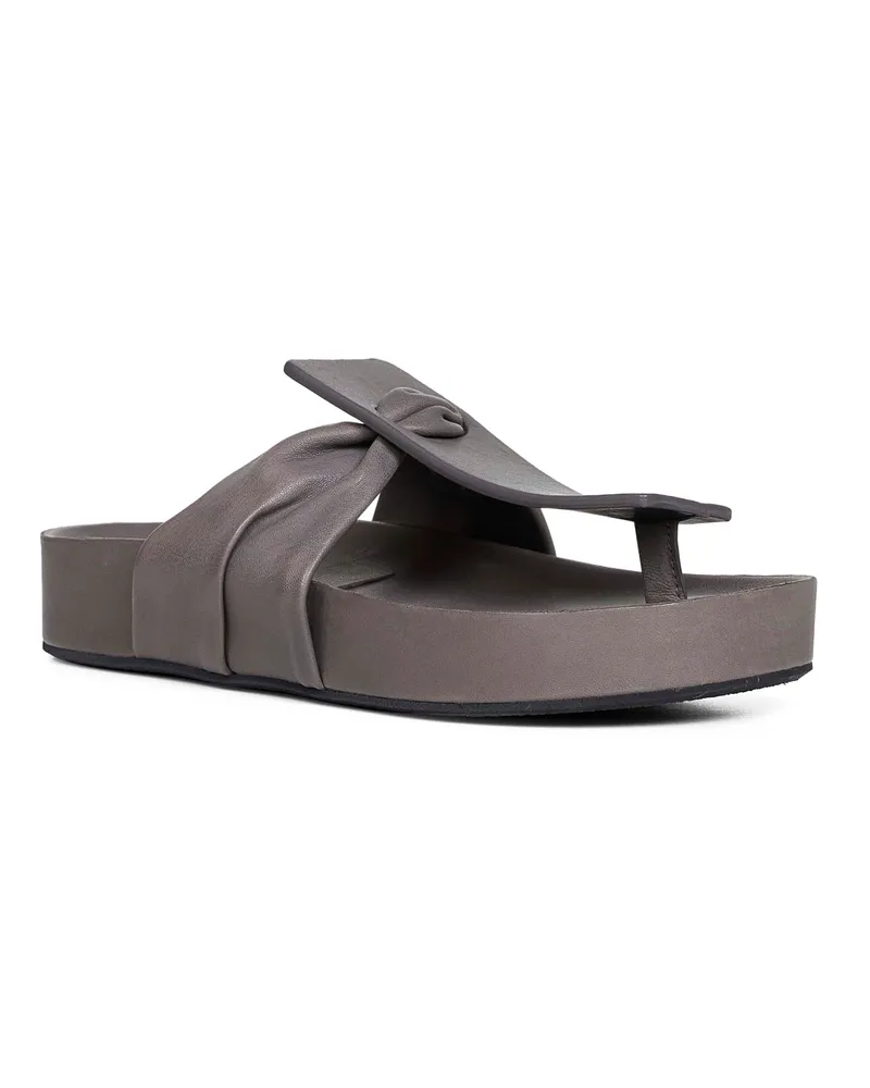 Uma Wang Women's Sandals Square Fussbett Grey Synthetic Carbon Fibre Gray