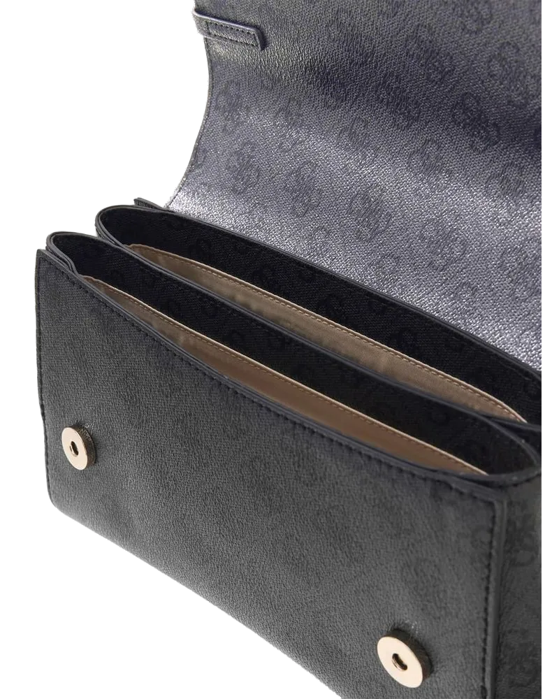 Guess Women's Crossbody Bag Coal Logo Polyurethane - Crossbody-Bags Grey