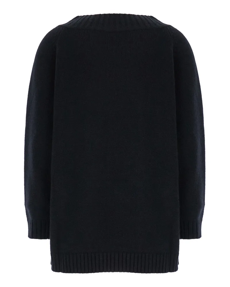 Max Mara Wool-Cashmere Blend Sweater — Black Black