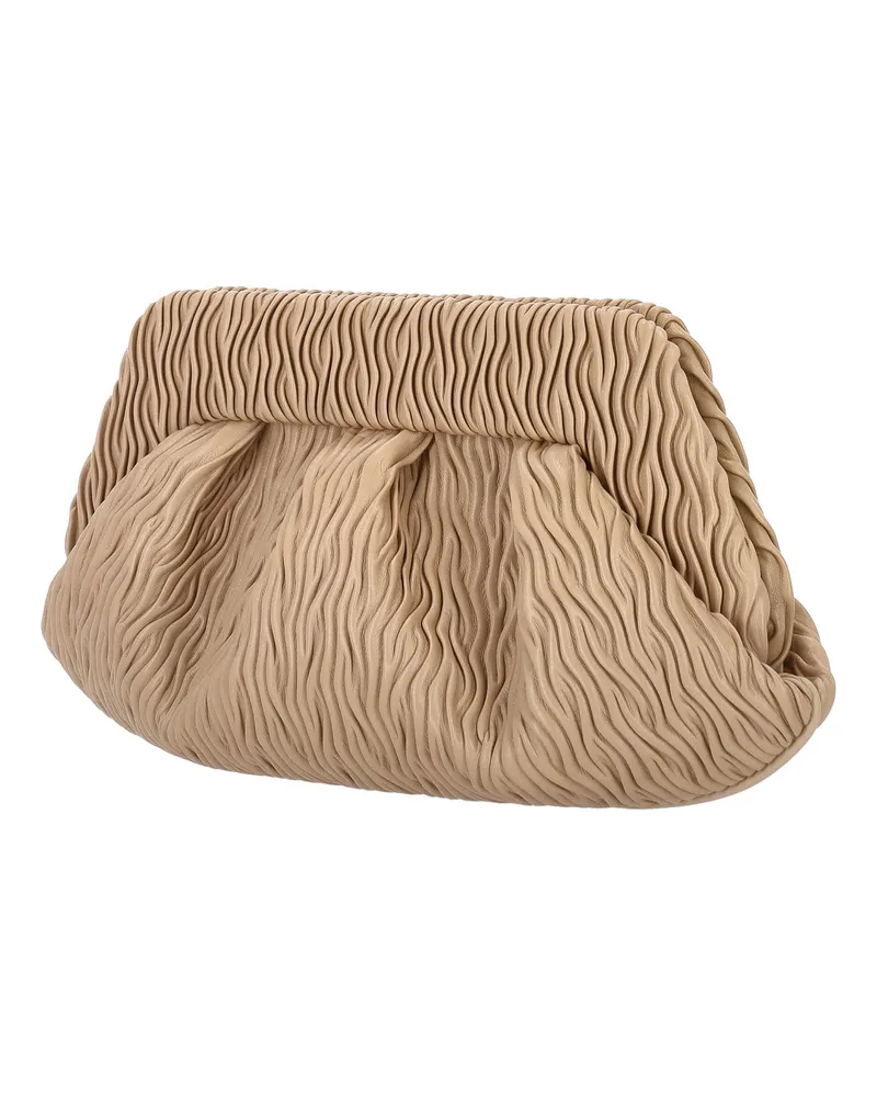 THEMOIRÈ Women's Baguette Bag Bios Sand Cotton Clutch Beige