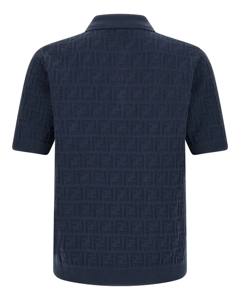 Fendi FF Jacquard Polo — Navy Navy