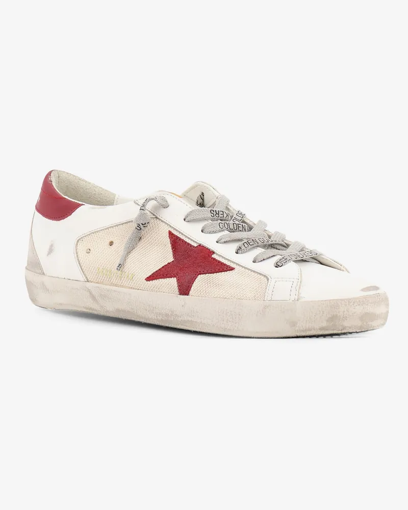 Golden Goose Men's Sneakers Super-Star White Leather Trainers White