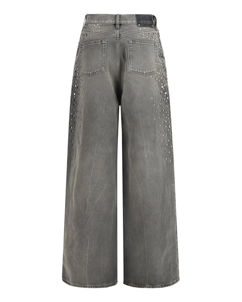 Golden Goose Women's Melody Stud Degraded Jeans Grey Cotton Gray