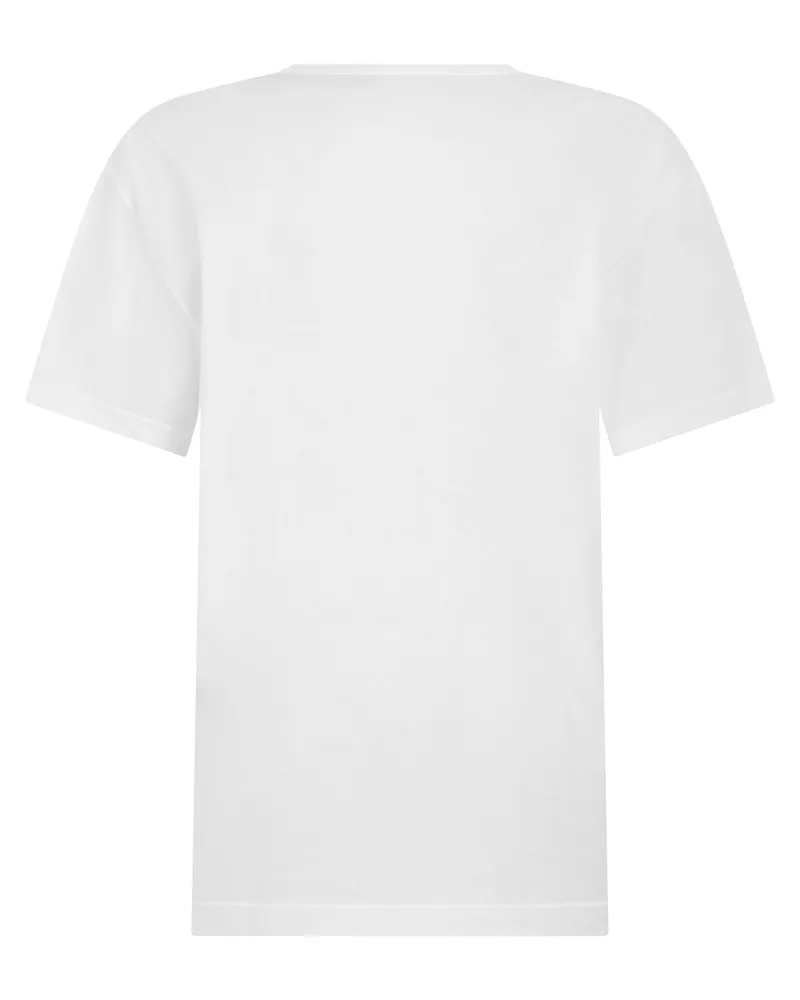 Dolce & Gabbana Logo-Embroidered Cotton T-Shirt — White White