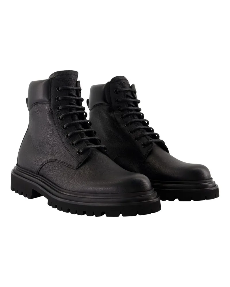 Dolce & Gabbana Men's Ankle Boot Black Calfskin Black