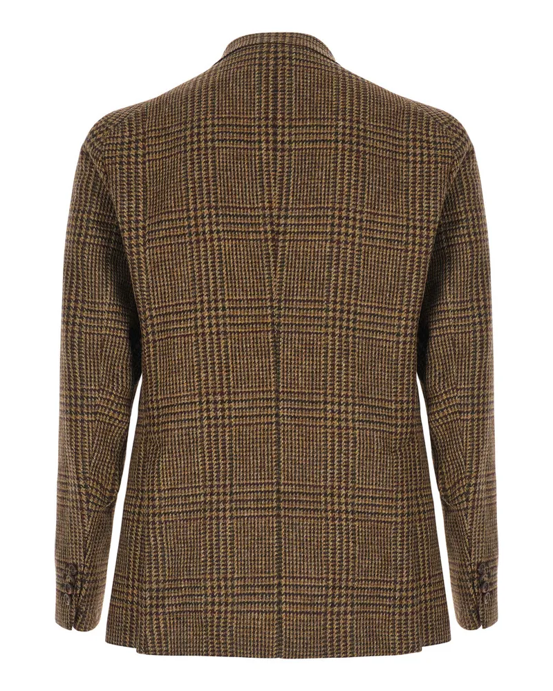 Tagliatore Men's Single-Breasted Jacket Montecarlo Brown Blazers Brown