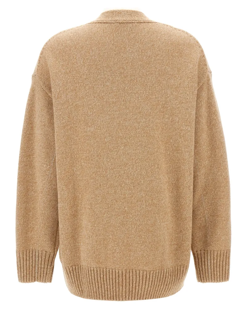 Paco Rabanne Women's Beige Wool Cardigan Clothing Beige