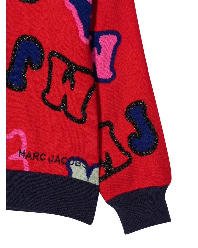Marc Jacobs Crew Neck Acrylic Blend Sweater — Red Red
