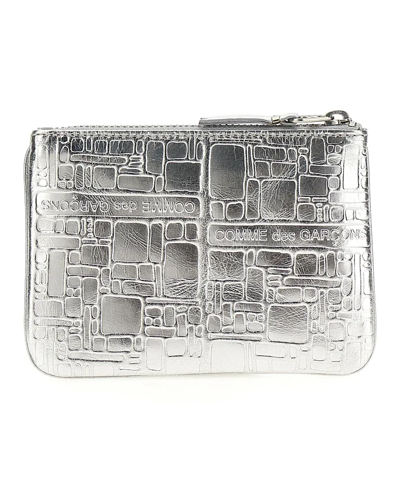 Comme des Garçons Women's Silver Calfskin Cardholder Accessory Silver