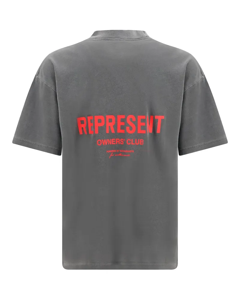 REPRESENT Men's Cotton T-Shirt Washed Black T-Shirts And Polos Washed