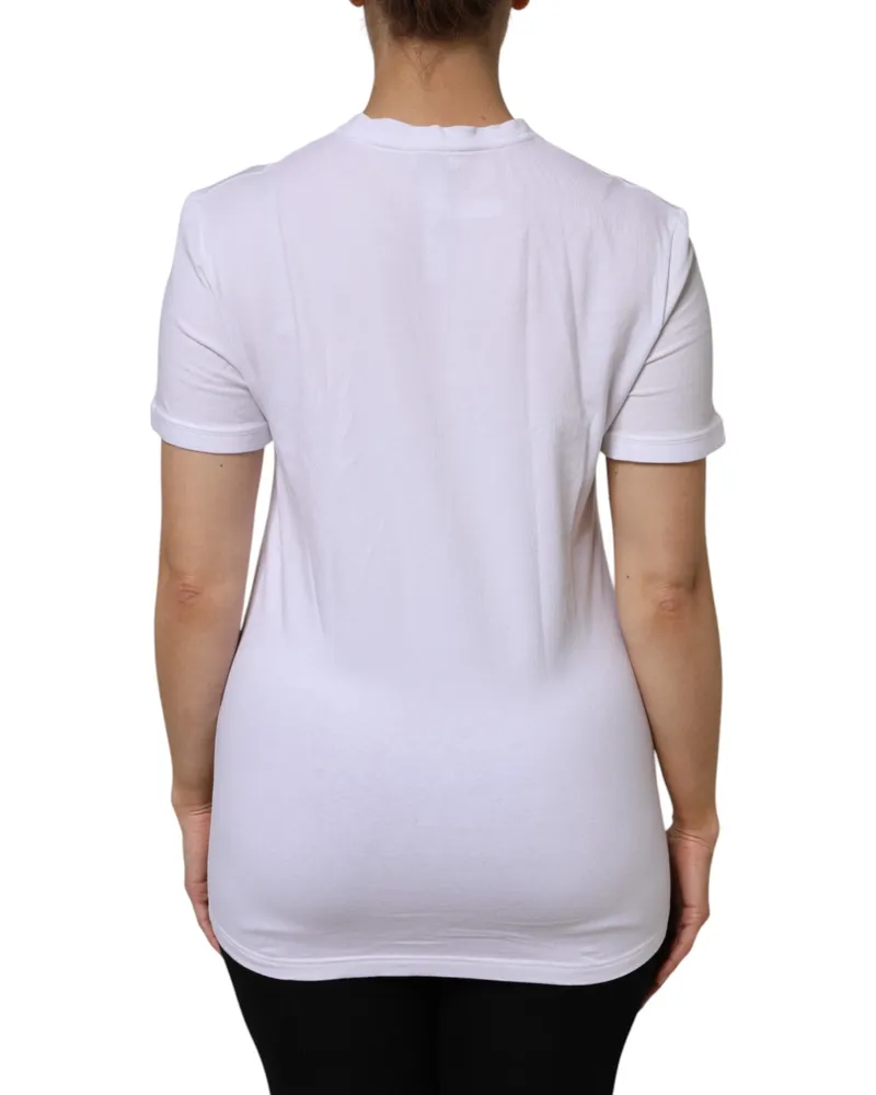 Dolce & Gabbana Cotton V-Neck T-Shirt — White White