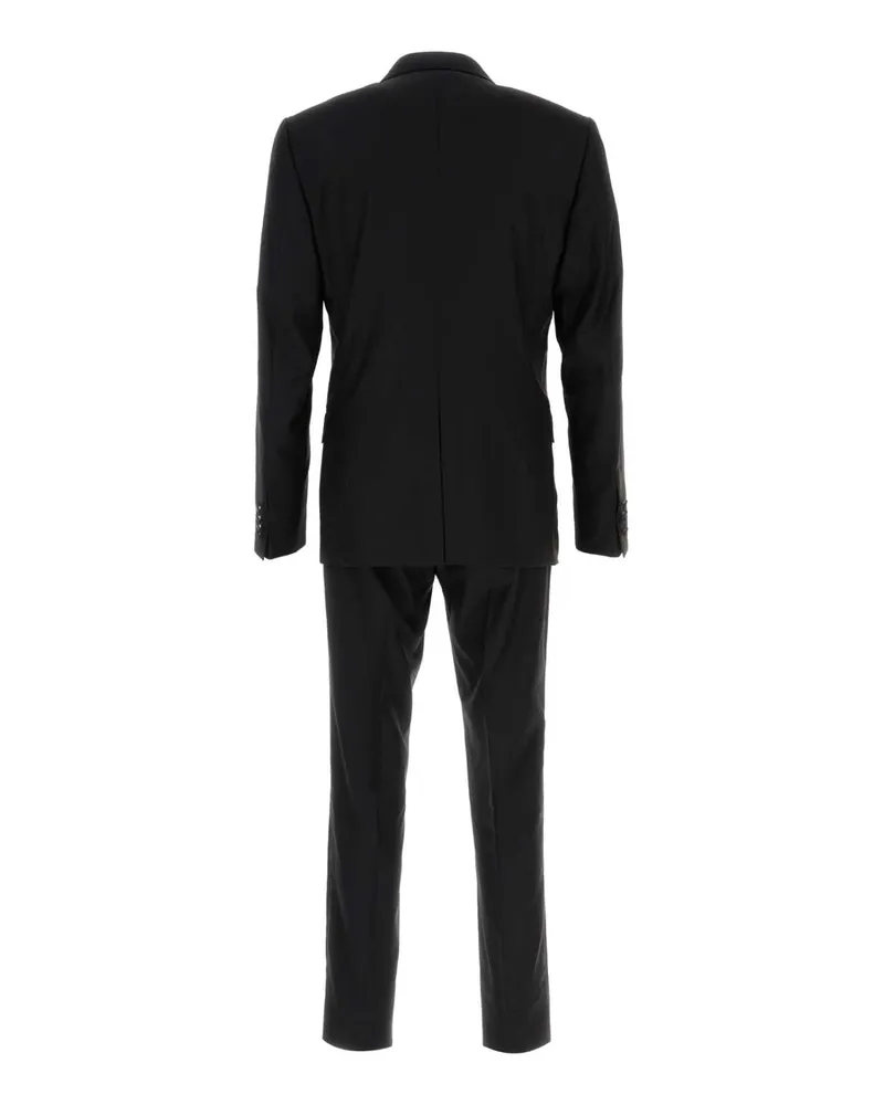 Dolce & Gabbana Men's Virgin Wool Blend Pant Suit Black Silk Black