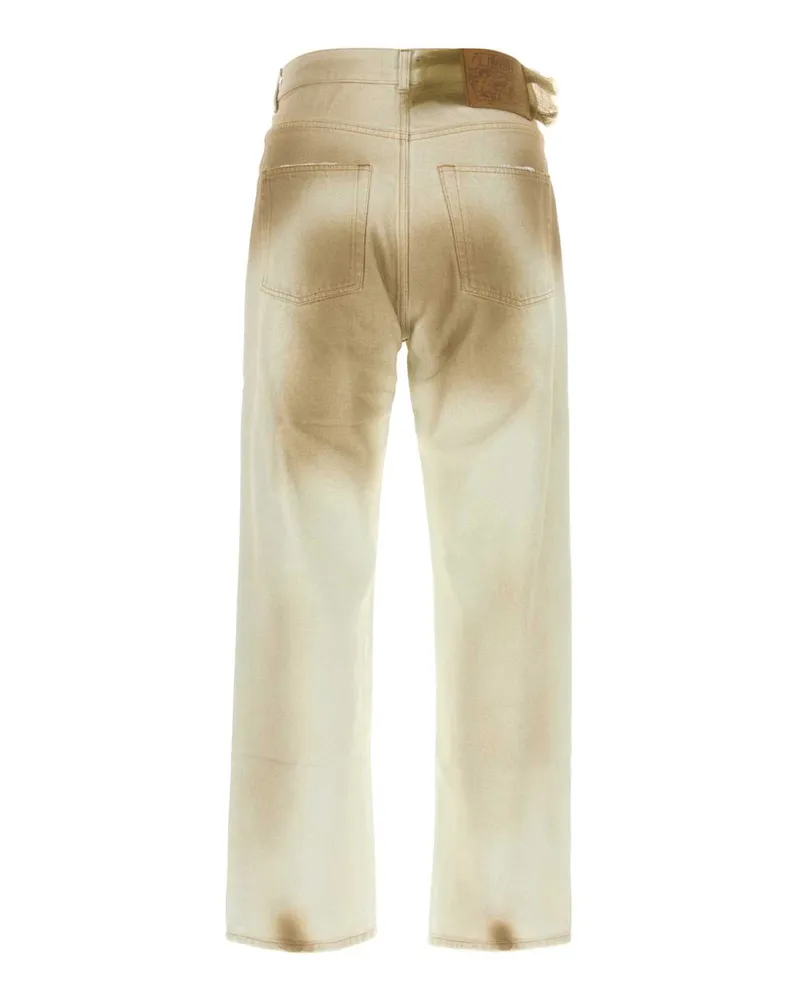 Magliano Men's Two-Tone Denim Jeans 87_filthy White Exterior: Cotton Beige